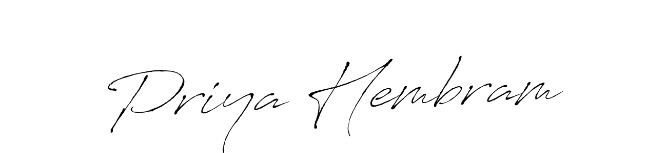 Also You can easily find your signature by using the search form. We will create Priya Hembram name handwritten signature images for you free of cost using Antro_Vectra sign style. Priya Hembram signature style 6 images and pictures png