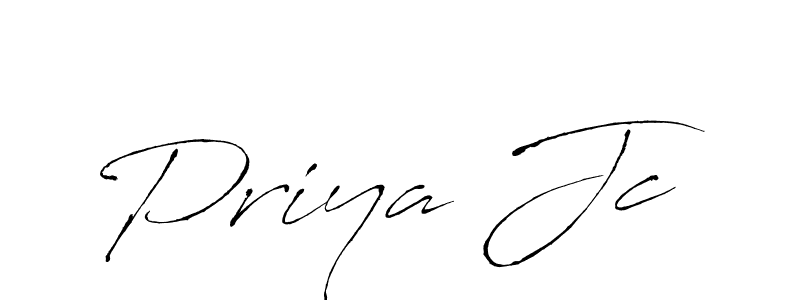 Design your own signature with our free online signature maker. With this signature software, you can create a handwritten (Antro_Vectra) signature for name Priya Jc. Priya Jc signature style 6 images and pictures png