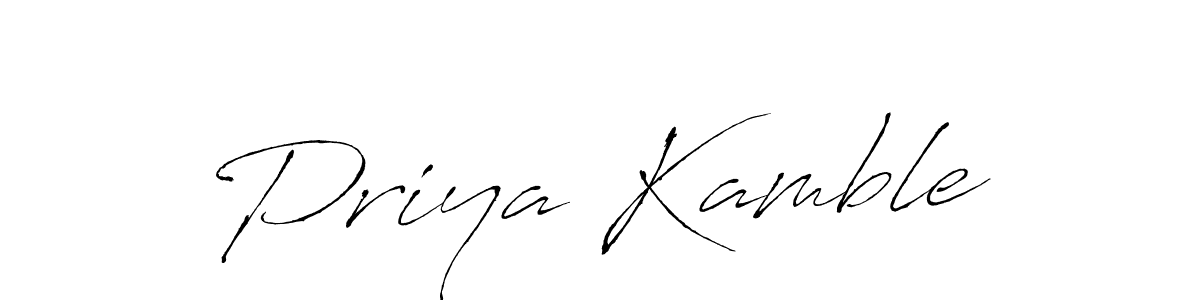 Create a beautiful signature design for name Priya Kamble. With this signature (Antro_Vectra) fonts, you can make a handwritten signature for free. Priya Kamble signature style 6 images and pictures png