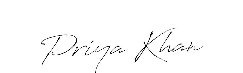 Use a signature maker to create a handwritten signature online. With this signature software, you can design (Antro_Vectra) your own signature for name Priya Khan. Priya Khan signature style 6 images and pictures png