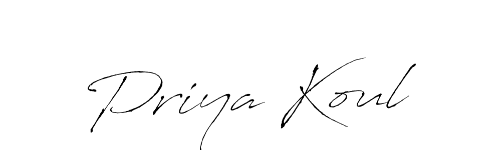 How to make Priya Koul signature? Antro_Vectra is a professional autograph style. Create handwritten signature for Priya Koul name. Priya Koul signature style 6 images and pictures png