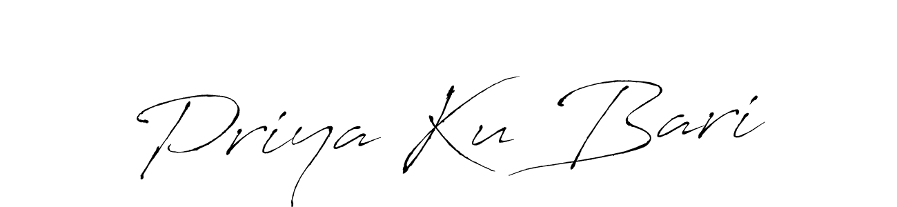 The best way (Antro_Vectra) to make a short signature is to pick only two or three words in your name. The name Priya Ku Bari include a total of six letters. For converting this name. Priya Ku Bari signature style 6 images and pictures png