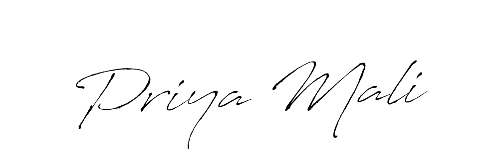 Make a beautiful signature design for name Priya Mali. With this signature (Antro_Vectra) style, you can create a handwritten signature for free. Priya Mali signature style 6 images and pictures png