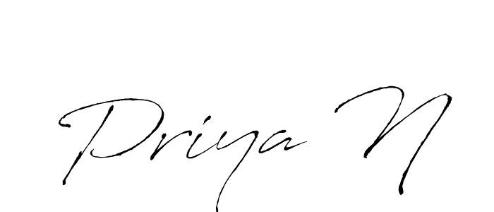 Use a signature maker to create a handwritten signature online. With this signature software, you can design (Antro_Vectra) your own signature for name Priya N. Priya N signature style 6 images and pictures png