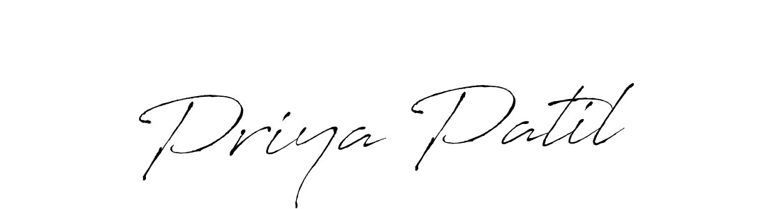 Design your own signature with our free online signature maker. With this signature software, you can create a handwritten (Antro_Vectra) signature for name Priya Patil. Priya Patil signature style 6 images and pictures png