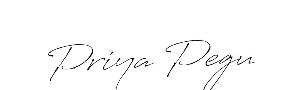 if you are searching for the best signature style for your name Priya Pegu. so please give up your signature search. here we have designed multiple signature styles  using Antro_Vectra. Priya Pegu signature style 6 images and pictures png