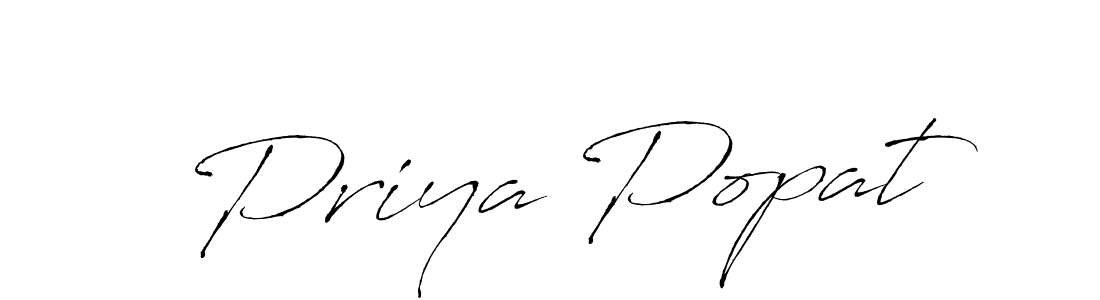 Design your own signature with our free online signature maker. With this signature software, you can create a handwritten (Antro_Vectra) signature for name Priya Popat. Priya Popat signature style 6 images and pictures png