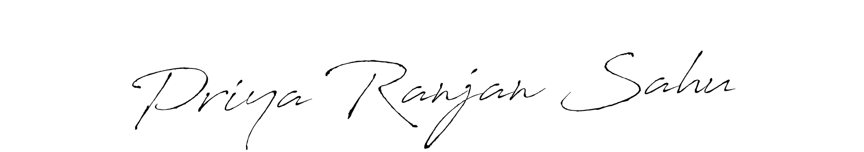 How to make Priya Ranjan Sahu name signature. Use Antro_Vectra style for creating short signs online. This is the latest handwritten sign. Priya Ranjan Sahu signature style 6 images and pictures png