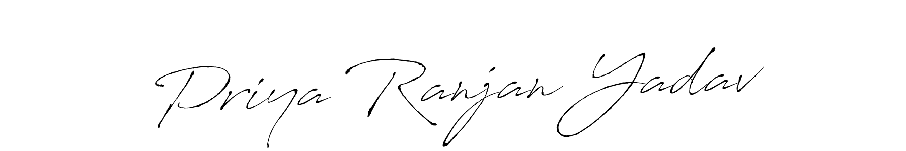 How to make Priya Ranjan Yadav name signature. Use Antro_Vectra style for creating short signs online. This is the latest handwritten sign. Priya Ranjan Yadav signature style 6 images and pictures png