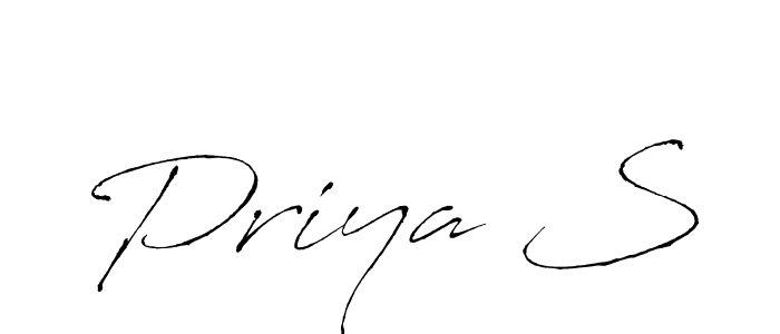 Use a signature maker to create a handwritten signature online. With this signature software, you can design (Antro_Vectra) your own signature for name Priya S. Priya S signature style 6 images and pictures png