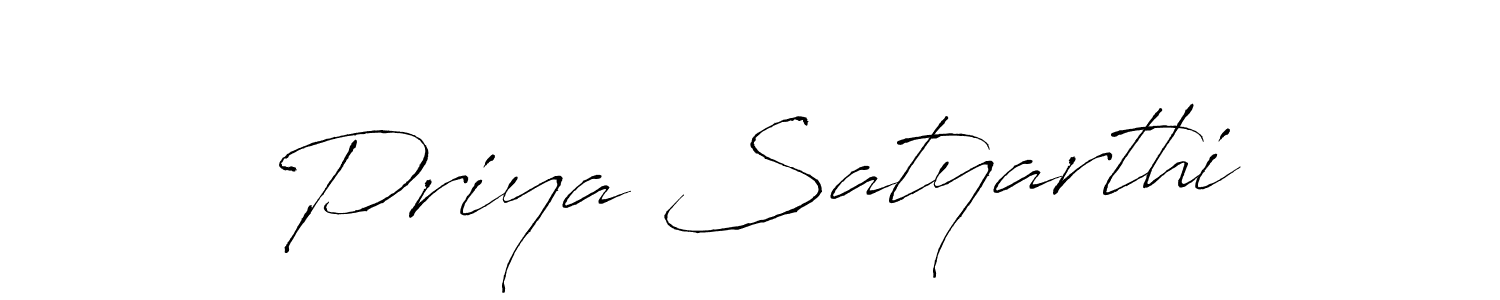 How to make Priya Satyarthi name signature. Use Antro_Vectra style for creating short signs online. This is the latest handwritten sign. Priya Satyarthi signature style 6 images and pictures png