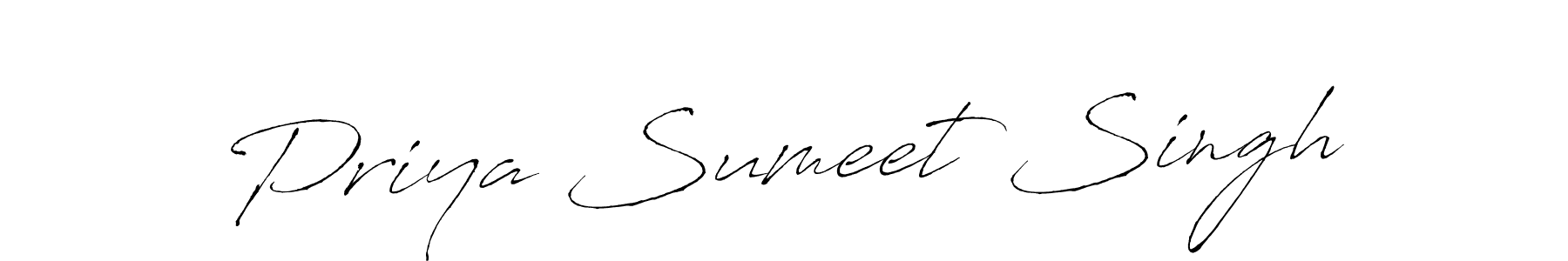 Create a beautiful signature design for name Priya Sumeet Singh. With this signature (Antro_Vectra) fonts, you can make a handwritten signature for free. Priya Sumeet Singh signature style 6 images and pictures png