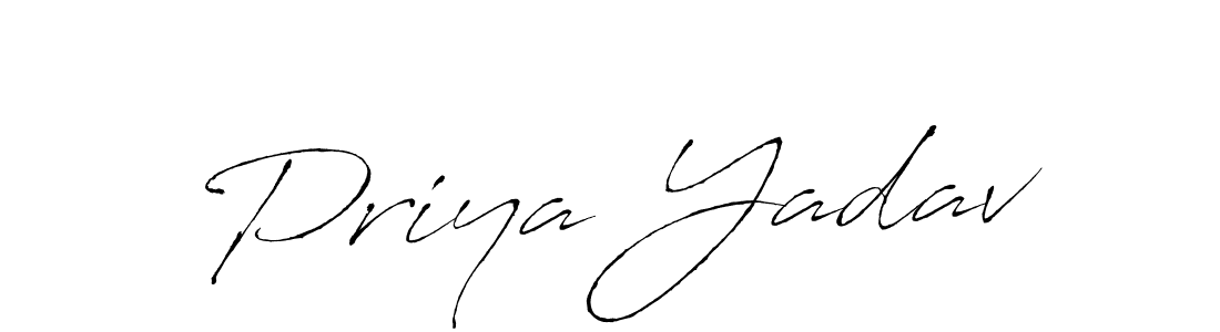 How to make Priya Yadav name signature. Use Antro_Vectra style for creating short signs online. This is the latest handwritten sign. Priya Yadav signature style 6 images and pictures png