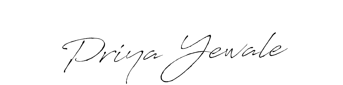 Design your own signature with our free online signature maker. With this signature software, you can create a handwritten (Antro_Vectra) signature for name Priya Yewale. Priya Yewale signature style 6 images and pictures png