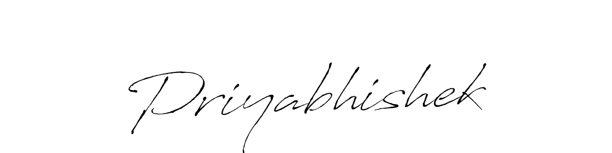 Make a beautiful signature design for name Priyabhishek. With this signature (Antro_Vectra) style, you can create a handwritten signature for free. Priyabhishek signature style 6 images and pictures png