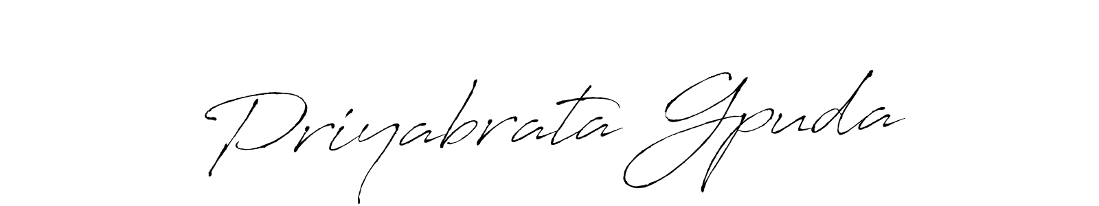 Make a beautiful signature design for name Priyabrata Gpuda. With this signature (Antro_Vectra) style, you can create a handwritten signature for free. Priyabrata Gpuda signature style 6 images and pictures png