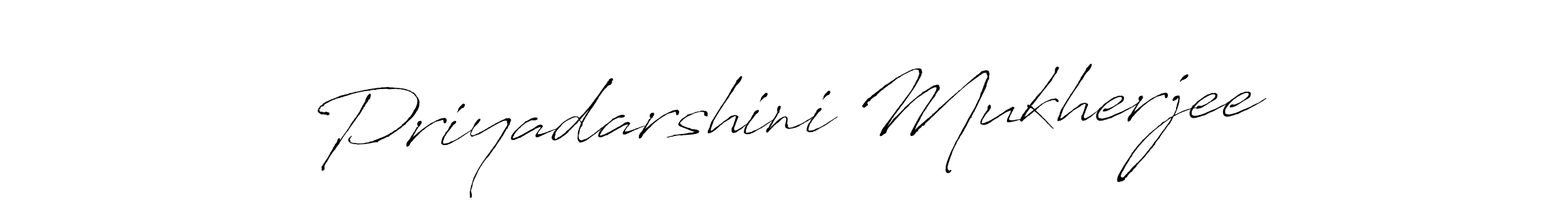 How to make Priyadarshini Mukherjee name signature. Use Antro_Vectra style for creating short signs online. This is the latest handwritten sign. Priyadarshini Mukherjee signature style 6 images and pictures png