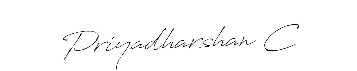 if you are searching for the best signature style for your name Priyadharshan C. so please give up your signature search. here we have designed multiple signature styles  using Antro_Vectra. Priyadharshan C signature style 6 images and pictures png