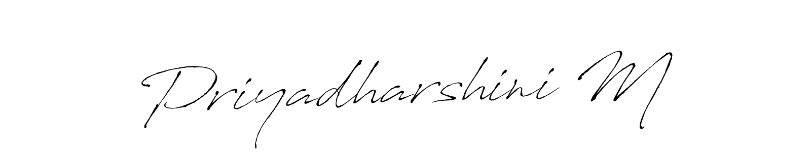 It looks lik you need a new signature style for name Priyadharshini M. Design unique handwritten (Antro_Vectra) signature with our free signature maker in just a few clicks. Priyadharshini M signature style 6 images and pictures png