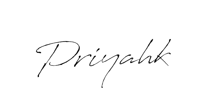 Use a signature maker to create a handwritten signature online. With this signature software, you can design (Antro_Vectra) your own signature for name Priyahk. Priyahk signature style 6 images and pictures png