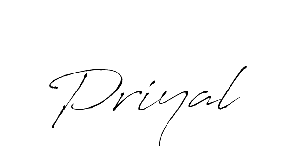 Use a signature maker to create a handwritten signature online. With this signature software, you can design (Antro_Vectra) your own signature for name Priyal. Priyal signature style 6 images and pictures png