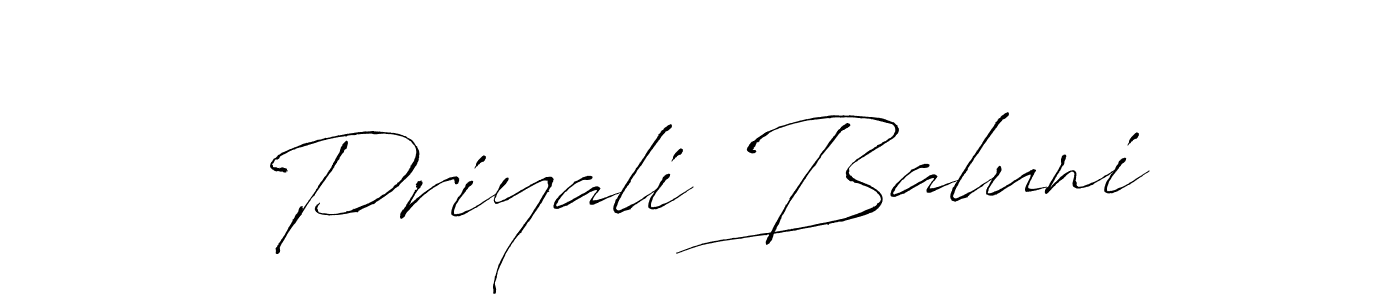 Priyali Baluni stylish signature style. Best Handwritten Sign (Antro_Vectra) for my name. Handwritten Signature Collection Ideas for my name Priyali Baluni. Priyali Baluni signature style 6 images and pictures png