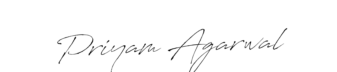 Make a beautiful signature design for name Priyam Agarwal. With this signature (Antro_Vectra) style, you can create a handwritten signature for free. Priyam Agarwal signature style 6 images and pictures png