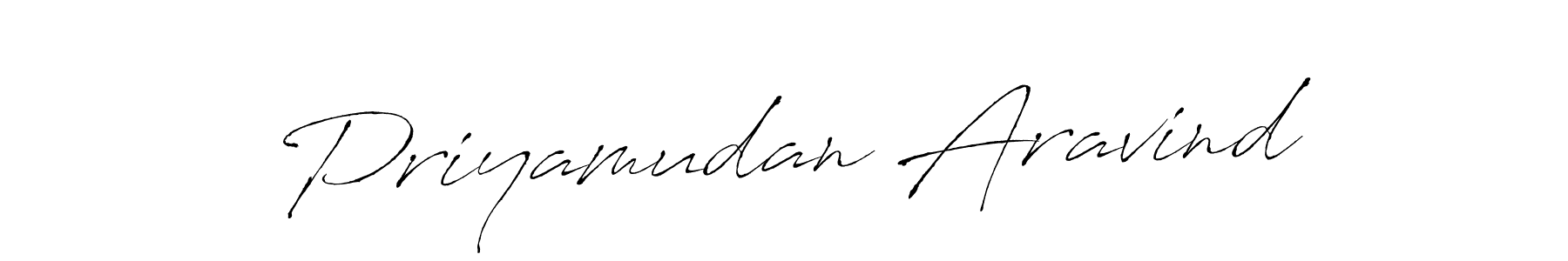 Create a beautiful signature design for name Priyamudan Aravind. With this signature (Antro_Vectra) fonts, you can make a handwritten signature for free. Priyamudan Aravind signature style 6 images and pictures png