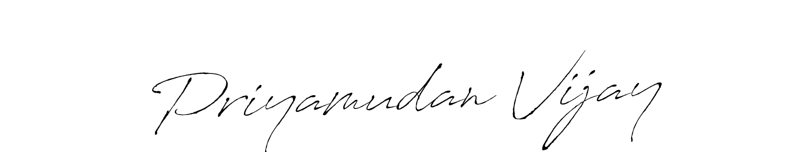 Design your own signature with our free online signature maker. With this signature software, you can create a handwritten (Antro_Vectra) signature for name Priyamudan Vijay. Priyamudan Vijay signature style 6 images and pictures png