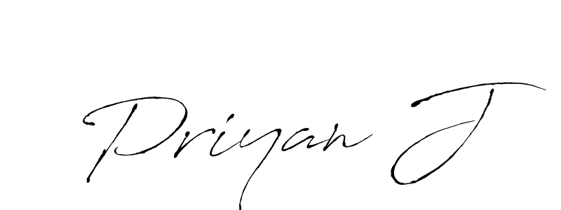 How to make Priyan J signature? Antro_Vectra is a professional autograph style. Create handwritten signature for Priyan J name. Priyan J signature style 6 images and pictures png