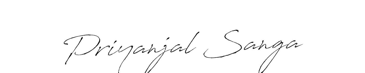 Priyanjal Sanga stylish signature style. Best Handwritten Sign (Antro_Vectra) for my name. Handwritten Signature Collection Ideas for my name Priyanjal Sanga. Priyanjal Sanga signature style 6 images and pictures png