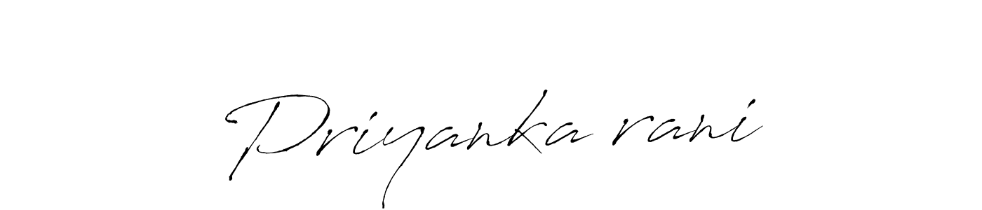 Make a beautiful signature design for name Priyanka rani. With this signature (Antro_Vectra) style, you can create a handwritten signature for free. Priyanka rani signature style 6 images and pictures png
