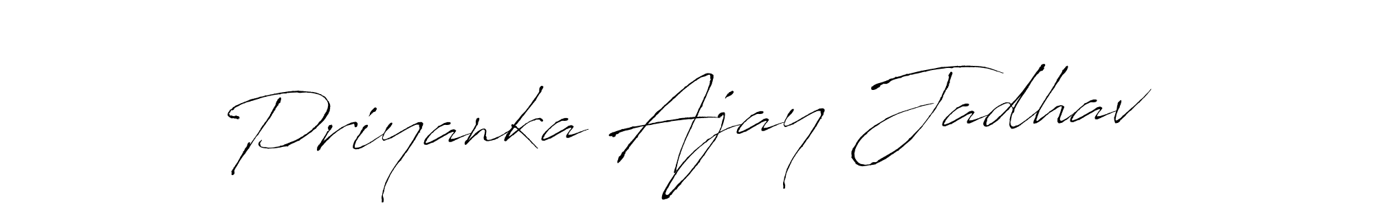 Make a beautiful signature design for name Priyanka Ajay Jadhav. Use this online signature maker to create a handwritten signature for free. Priyanka Ajay Jadhav signature style 6 images and pictures png