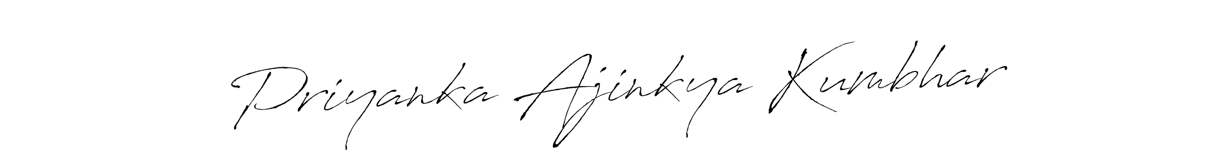 You should practise on your own different ways (Antro_Vectra) to write your name (Priyanka Ajinkya Kumbhar) in signature. don't let someone else do it for you. Priyanka Ajinkya Kumbhar signature style 6 images and pictures png