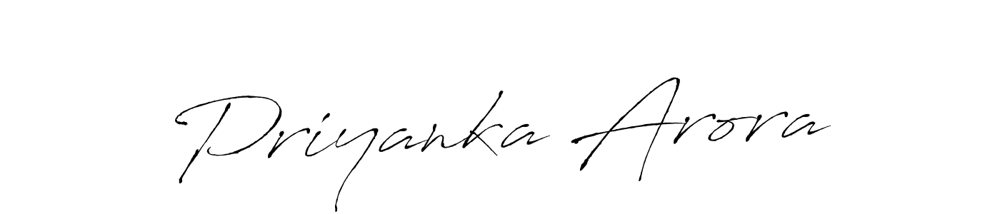 Design your own signature with our free online signature maker. With this signature software, you can create a handwritten (Antro_Vectra) signature for name Priyanka Arora. Priyanka Arora signature style 6 images and pictures png