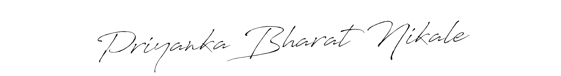 How to make Priyanka Bharat Nikale signature? Antro_Vectra is a professional autograph style. Create handwritten signature for Priyanka Bharat Nikale name. Priyanka Bharat Nikale signature style 6 images and pictures png
