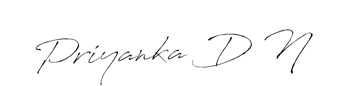 Design your own signature with our free online signature maker. With this signature software, you can create a handwritten (Antro_Vectra) signature for name Priyanka D N. Priyanka D N signature style 6 images and pictures png
