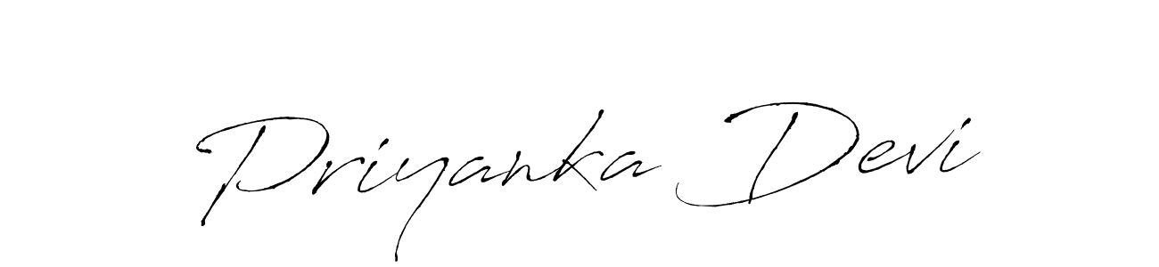 Create a beautiful signature design for name Priyanka Devi. With this signature (Antro_Vectra) fonts, you can make a handwritten signature for free. Priyanka Devi signature style 6 images and pictures png