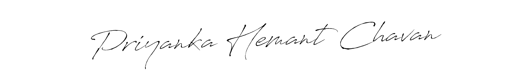 Make a beautiful signature design for name Priyanka Hemant Chavan. Use this online signature maker to create a handwritten signature for free. Priyanka Hemant Chavan signature style 6 images and pictures png