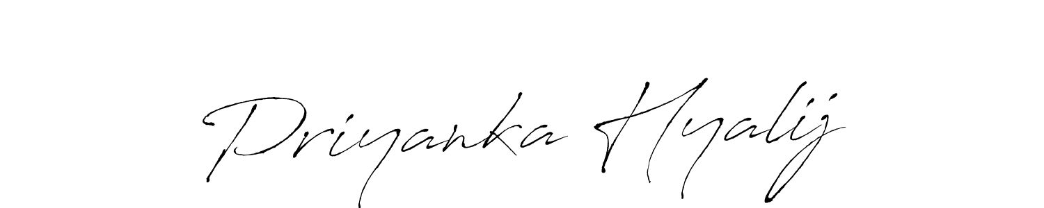 The best way (Antro_Vectra) to make a short signature is to pick only two or three words in your name. The name Priyanka Hyalij include a total of six letters. For converting this name. Priyanka Hyalij signature style 6 images and pictures png