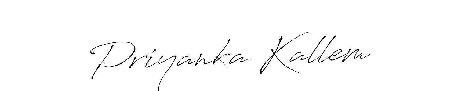 How to make Priyanka Kallem name signature. Use Antro_Vectra style for creating short signs online. This is the latest handwritten sign. Priyanka Kallem signature style 6 images and pictures png