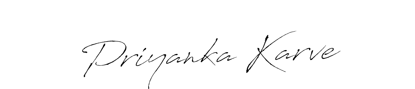 How to make Priyanka Karve name signature. Use Antro_Vectra style for creating short signs online. This is the latest handwritten sign. Priyanka Karve signature style 6 images and pictures png