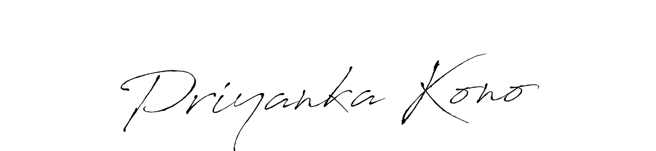 How to make Priyanka Kono signature? Antro_Vectra is a professional autograph style. Create handwritten signature for Priyanka Kono name. Priyanka Kono signature style 6 images and pictures png