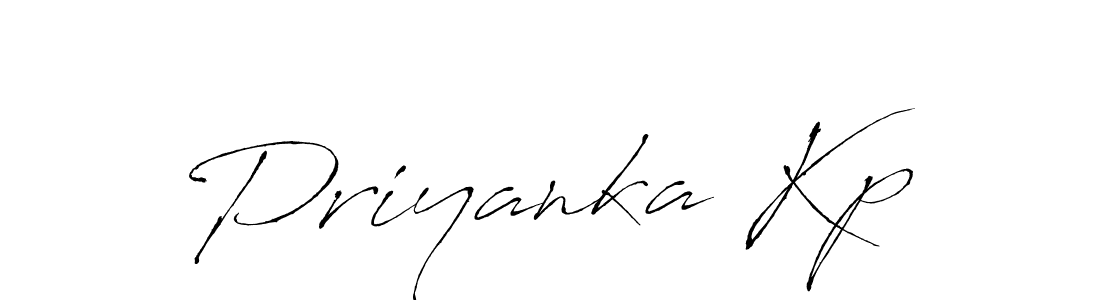 How to make Priyanka Kp signature? Antro_Vectra is a professional autograph style. Create handwritten signature for Priyanka Kp name. Priyanka Kp signature style 6 images and pictures png