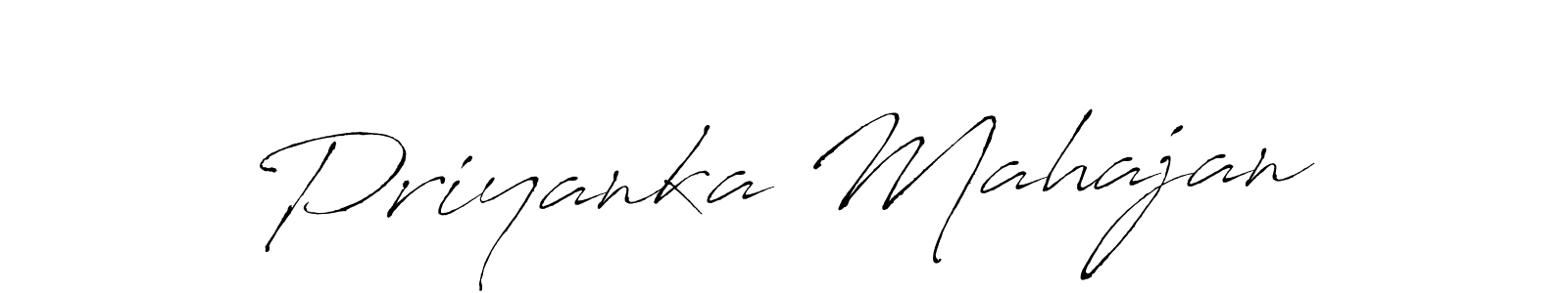 Also we have Priyanka Mahajan name is the best signature style. Create professional handwritten signature collection using Antro_Vectra autograph style. Priyanka Mahajan signature style 6 images and pictures png