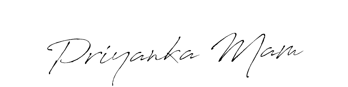 How to make Priyanka Mam signature? Antro_Vectra is a professional autograph style. Create handwritten signature for Priyanka Mam name. Priyanka Mam signature style 6 images and pictures png