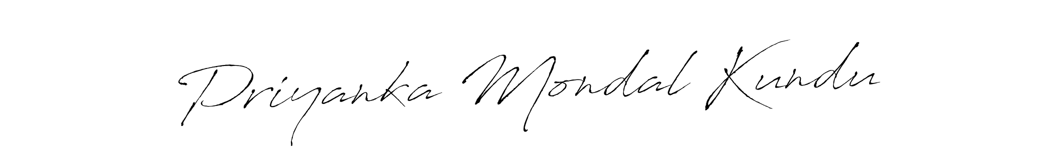 The best way (Antro_Vectra) to make a short signature is to pick only two or three words in your name. The name Priyanka Mondal Kundu include a total of six letters. For converting this name. Priyanka Mondal Kundu signature style 6 images and pictures png