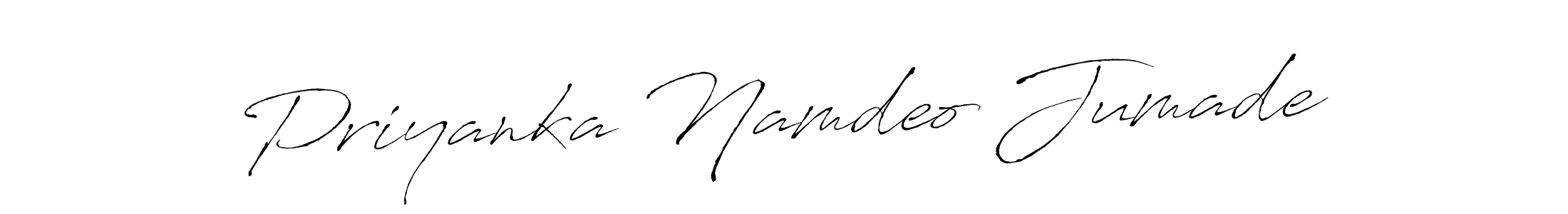 Create a beautiful signature design for name Priyanka Namdeo Jumade. With this signature (Antro_Vectra) fonts, you can make a handwritten signature for free. Priyanka Namdeo Jumade signature style 6 images and pictures png