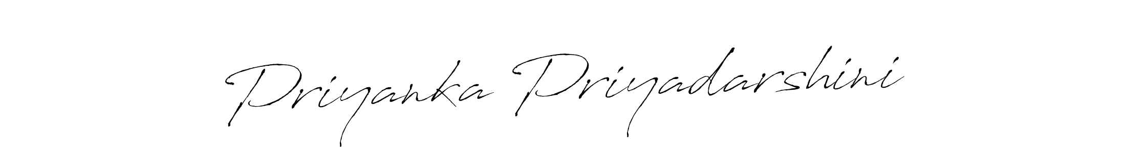 Create a beautiful signature design for name Priyanka Priyadarshini. With this signature (Antro_Vectra) fonts, you can make a handwritten signature for free. Priyanka Priyadarshini signature style 6 images and pictures png