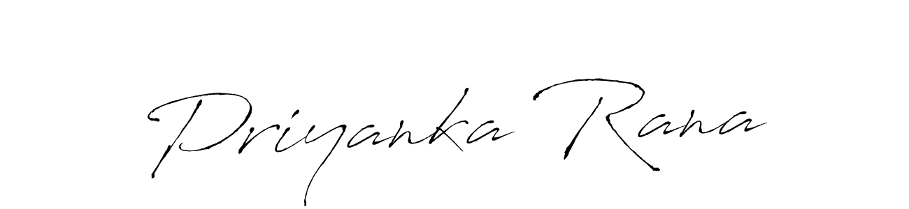 How to make Priyanka Rana name signature. Use Antro_Vectra style for creating short signs online. This is the latest handwritten sign. Priyanka Rana signature style 6 images and pictures png